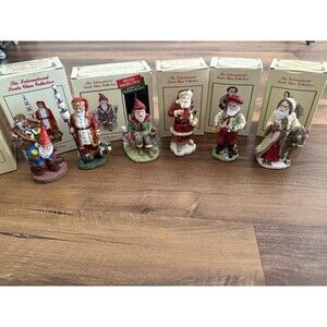 Vintage The International Santa Claus Collection Lot Of 6 With Boxes Figures